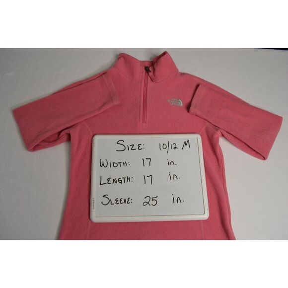 The North Face Girls 10-12 (Medium) Pink Lightweight Pullover Fleece Jacket - Picture 10 of 10